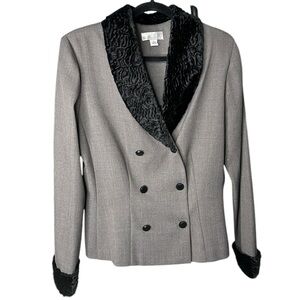 dressbarn Blazer with cool neck and wrist trim.  Size: 12
